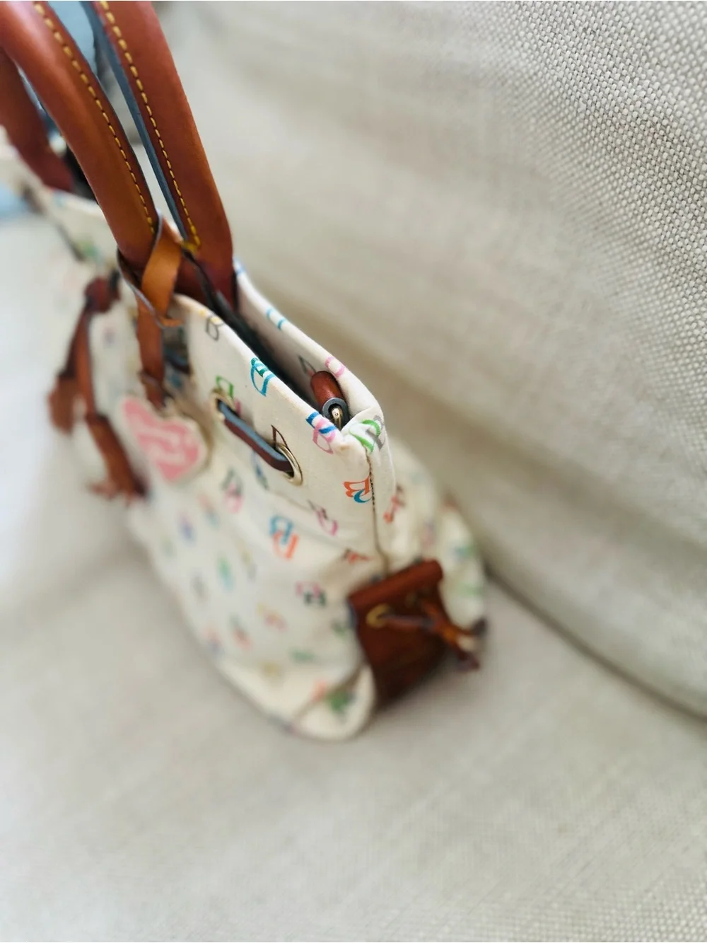 Dooney and Bourke Vintage Rainbow Tassel Satchel 